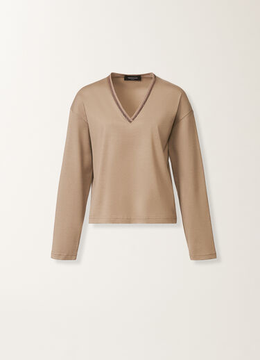 Fabiana Filippi Jersey top, bark Brown JED225F862L6960000