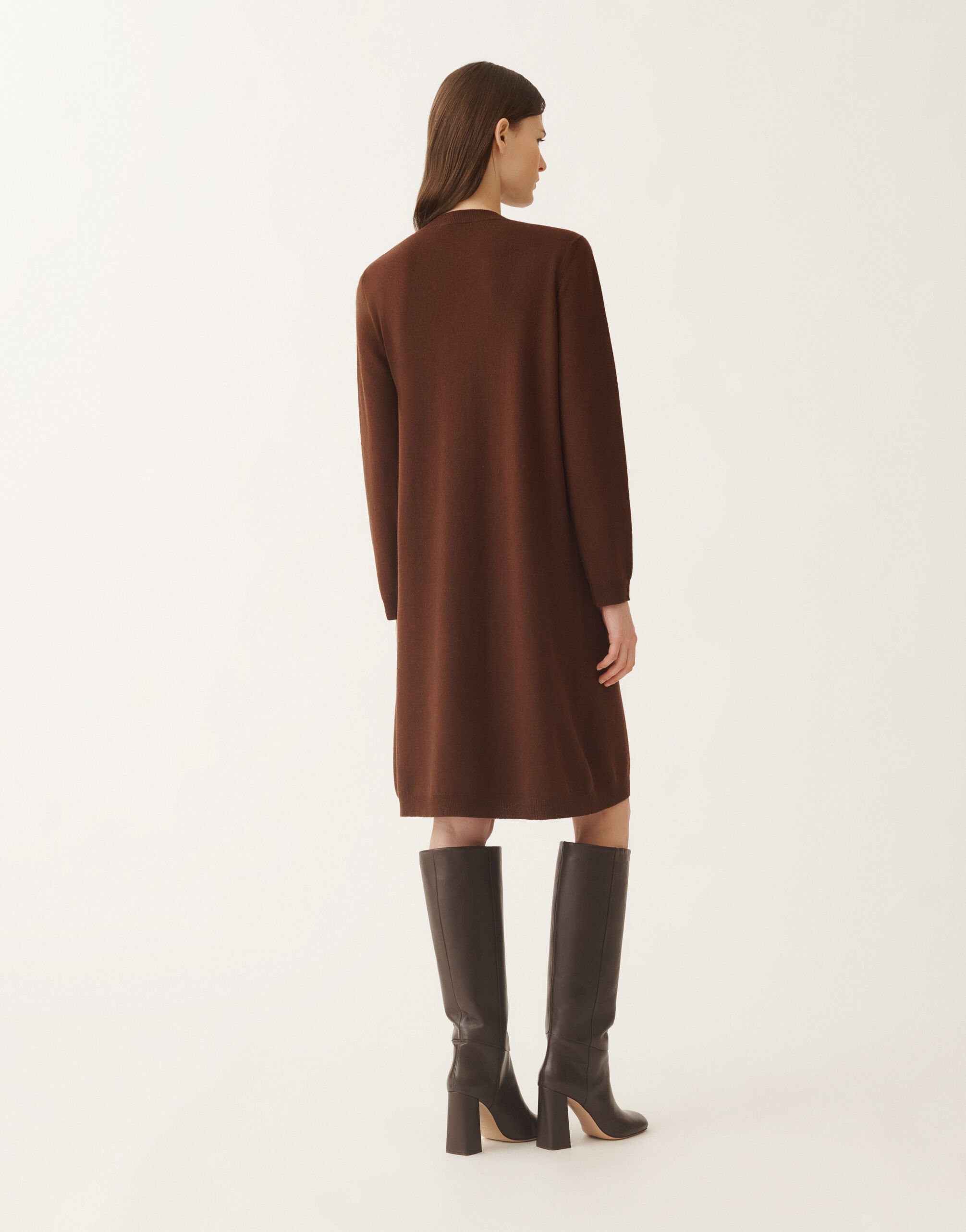 Fabiana Filippi Platinum dress, ebony BROWN ABD215F141L5170000