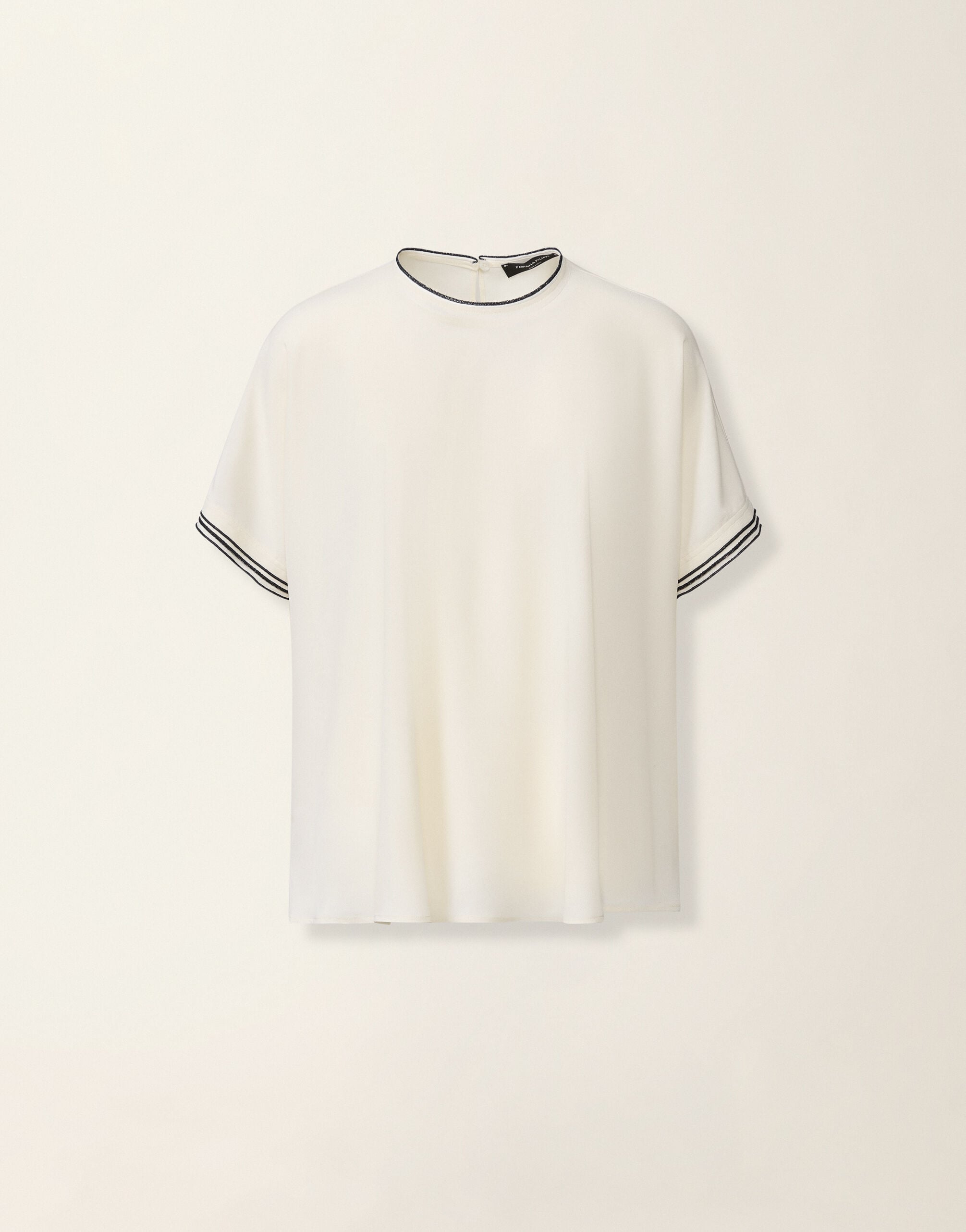 Top en crêpe de chine, beurre Fabiana Filippi Top en crêpe de chine, beurre Beurre TPD216F729M3570000