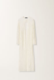 Fabiana Filippi Long cardigan en micro-paillettes, mastic MASTIC MAD276F507D8640000