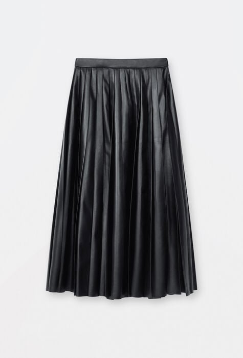 Fabiana Filippi Nappa leather midi skirt, black PLD264F209I9090000