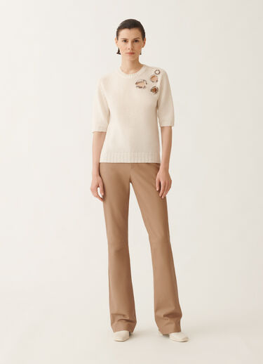 Fabiana Filippi Platinum sweater, raffia WHITE MAD215F490L5370000