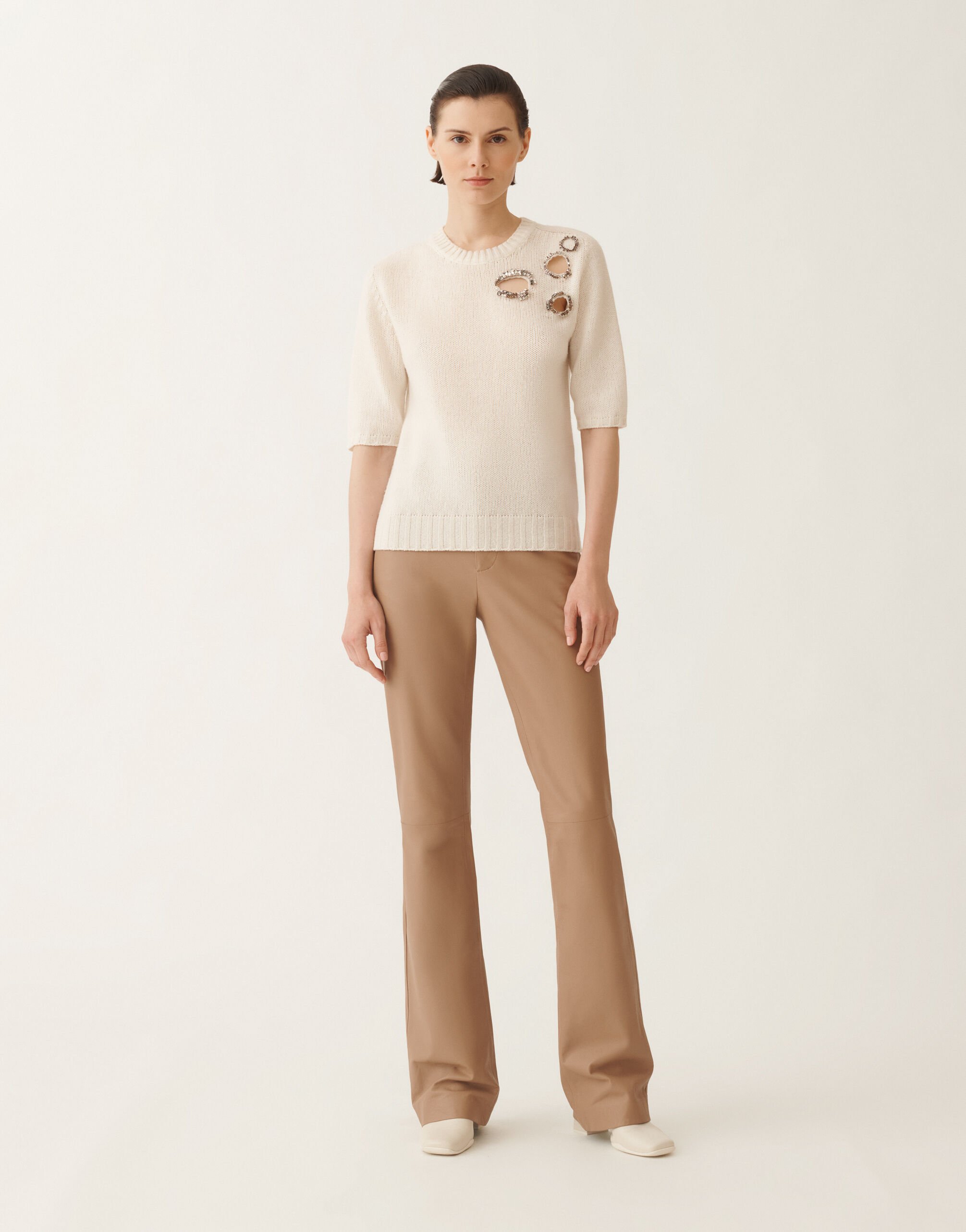Fabiana Filippi Platinum sweater, raffia WHITE MAD215F490L5370000