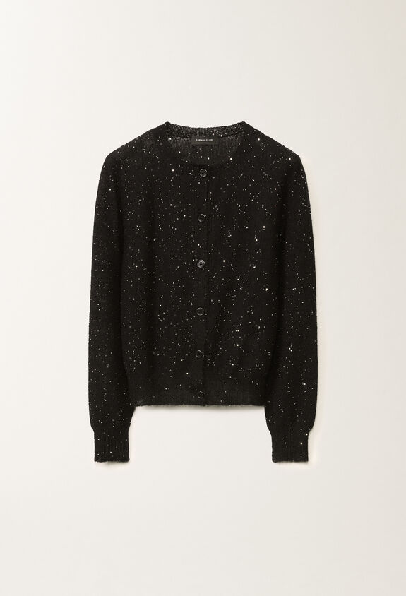 Fabiana Filippi Mohair micro cardigan, black BLACK MAD265F086D8170000