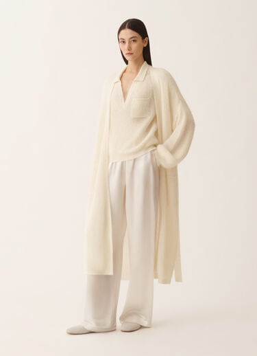 Fabiana Filippi Mohair polo with sequins, raffia White MAD266F128L7390000