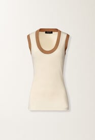 Fabiana Filippi Jersey tank top, butter and wicker BUTTER JED276F582M2240000
