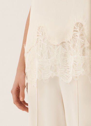 Fabiana Filippi Crepe de chine top, ivory BUTTER TPD276F736M1580000