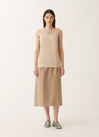 Fabiana Filippi Stretch sablé top, sand SAND TPD265F773L2350000