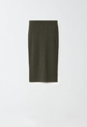 Fabiana Filippi Platinum skirt, loden GREY PAD214F326D6200000