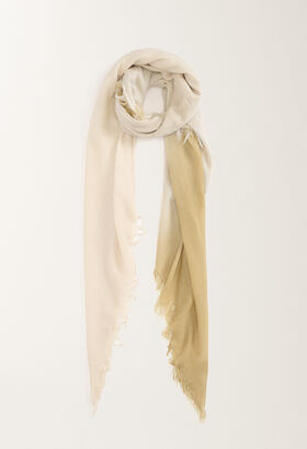 Fabiana Filippi COTTON BLEND FADING PRINT SCARF SAND SAD265A803L2740000