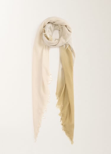 Fabiana Filippi Gradient-print cotton scarf, vanilla, putty and gold YELLOW SAD265A800L2030000