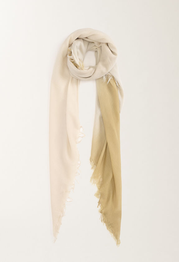 Fabiana Filippi COTTON BLEND FADING PRINT SCARF YELLOW SAD265A800L2030000