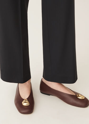 Fabiana Filippi Nappa leather ballet flats, ebony BROWN ASD215A807L8200000