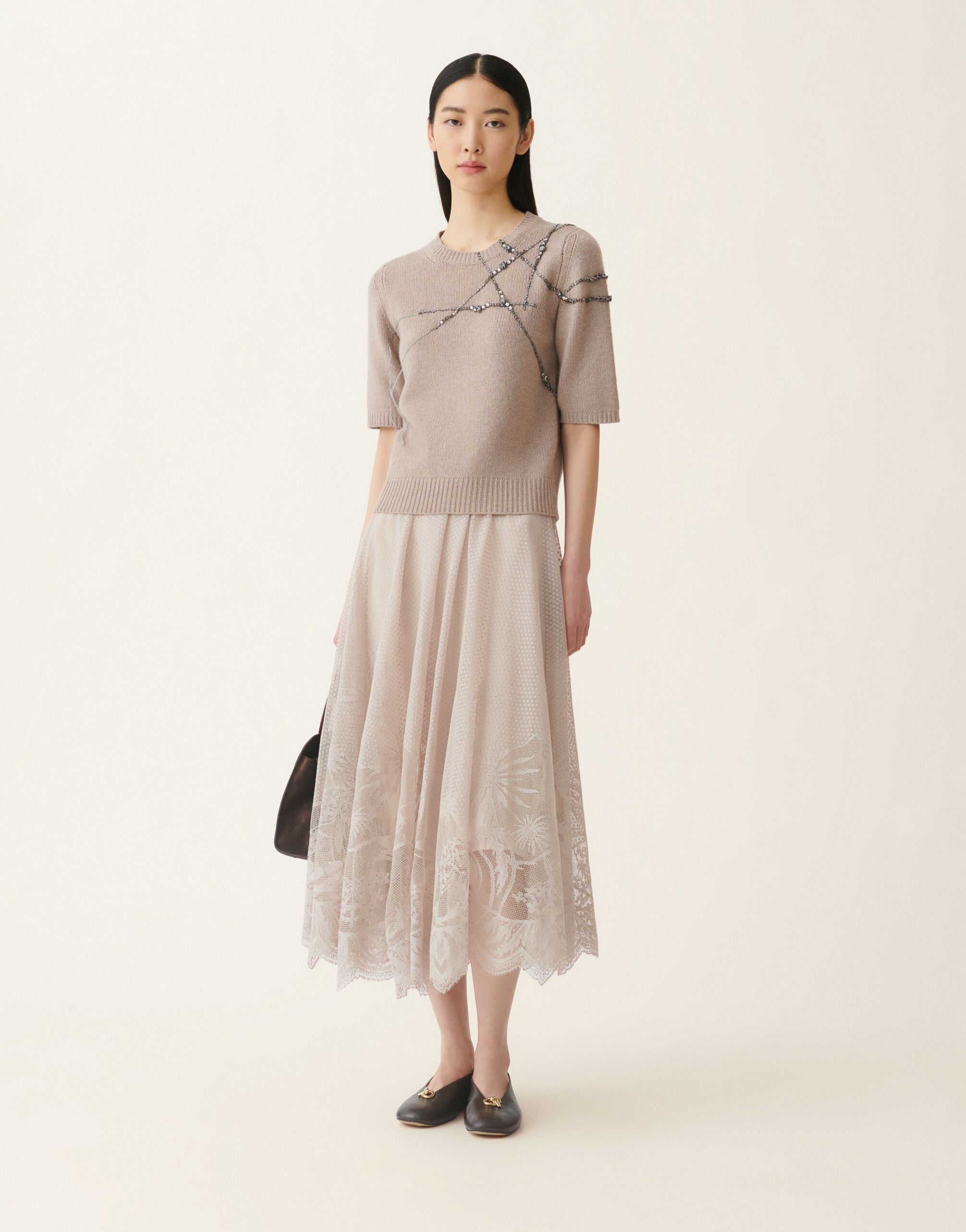 Jacquard lace skirt, cachà for Women | Fabiana Filippi®