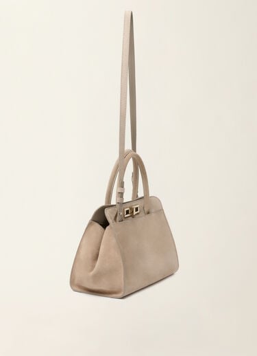 Handbag media Josephine in camoscio, moka meringa Fabiana Filippi Handbag media Josephine in camoscio, moka meringa Moka meringa BGD216A852M5000000