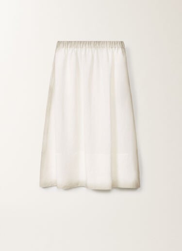 Fabiana Filippi Linen canvas skirt with gradient, white WHITE GND275F796L3780000