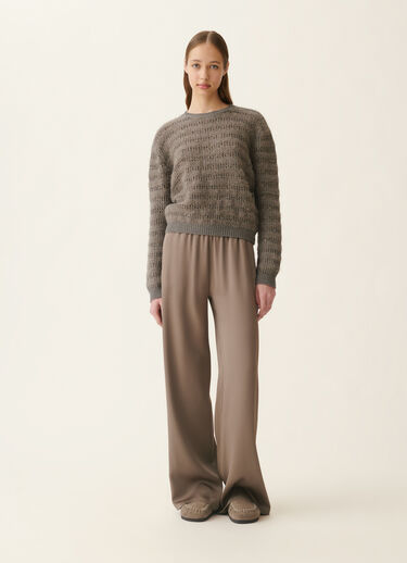 Fabiana Filippi Platinum and mohair sweater with sequin stripes, falcon Falcon MAD226F452M4200000