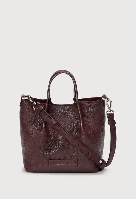 Fabiana Filippi Mini leather shopper bag, berry BGD264A774I3370000