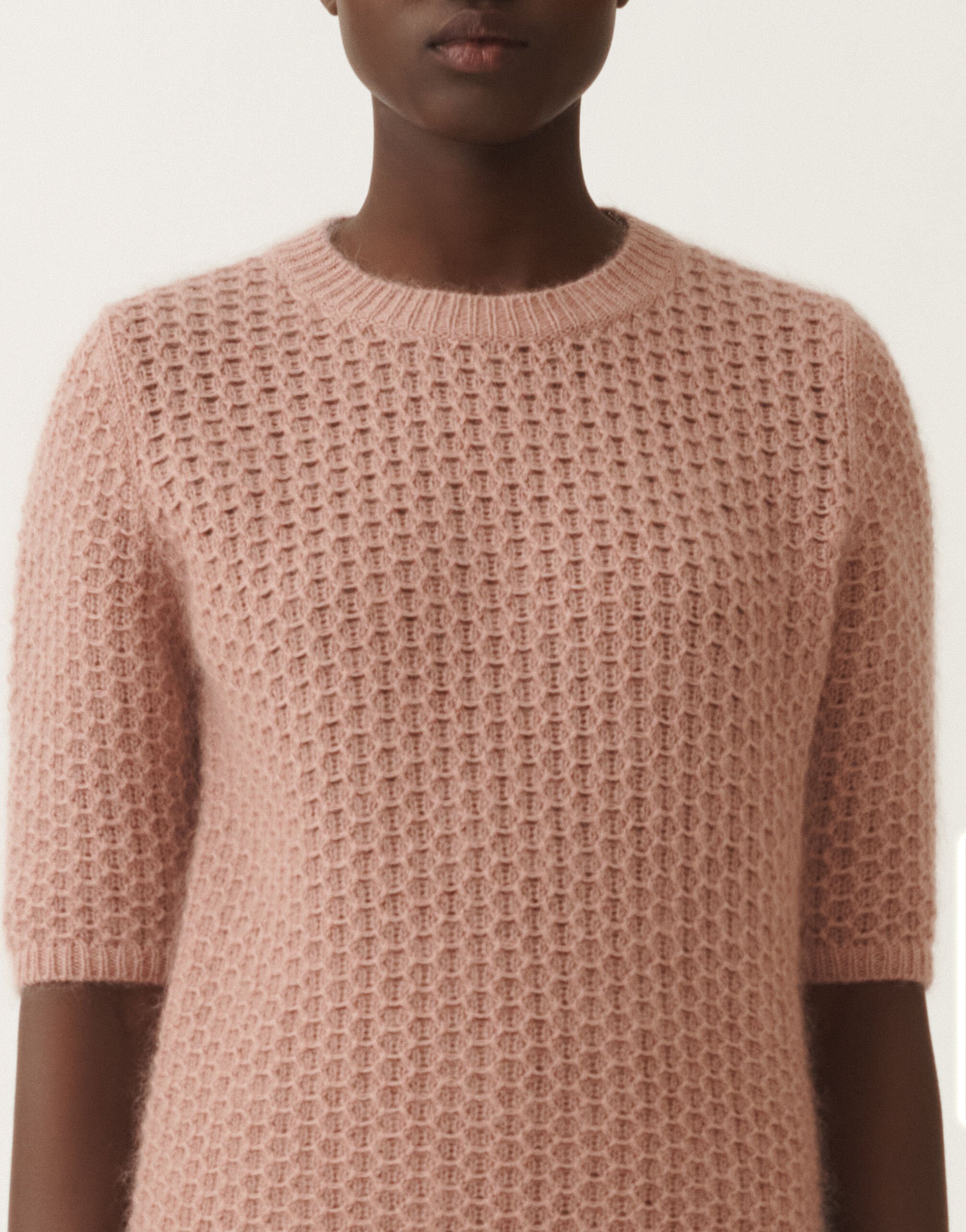 Fabiana Filippi Pullover aus Platinum-Mohair, rauchrosa Rosa MAD215F074L5510000