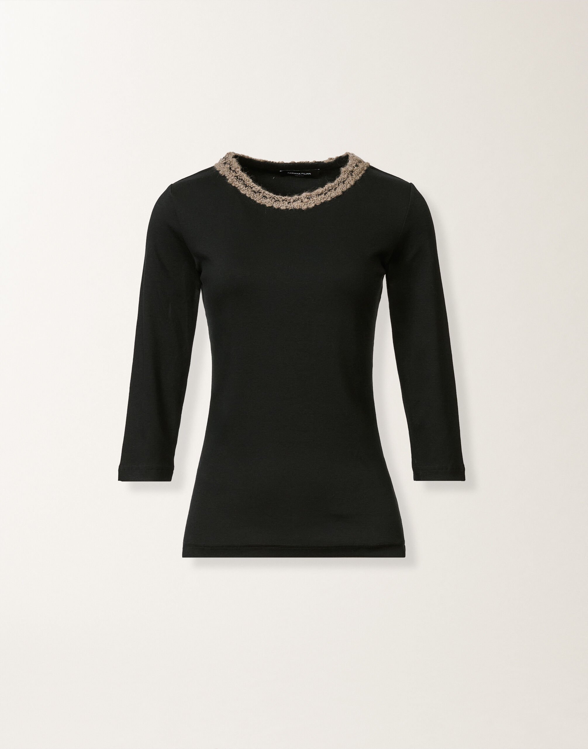 Fabiana Filippi T-shirt in jersey, nero Nero JED225F598L6940000