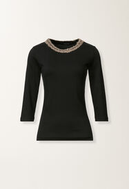 Fabiana Filippi Jersey T-shirt, black Black JED225F598L6940000