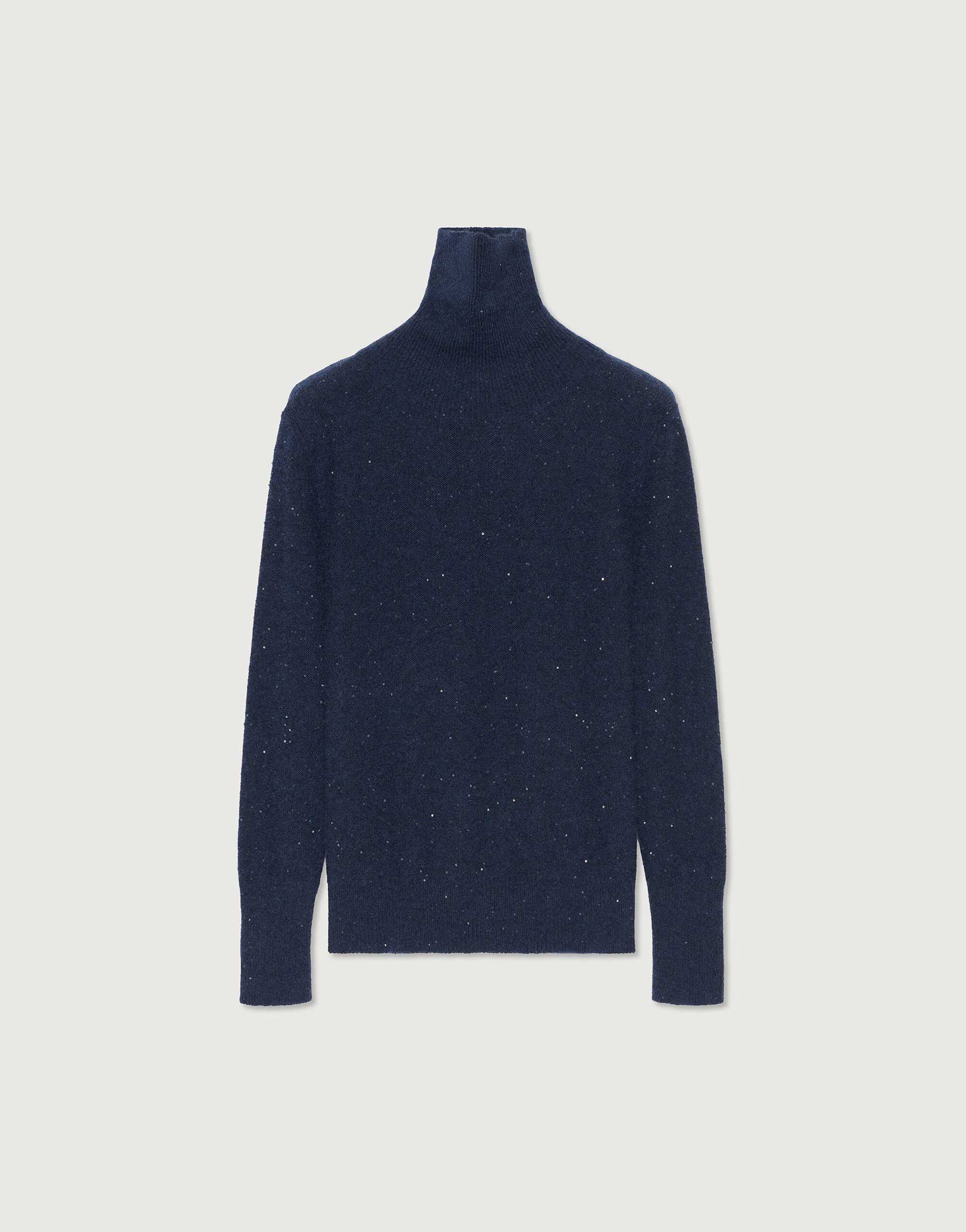Pull col roulé pailleté outlet