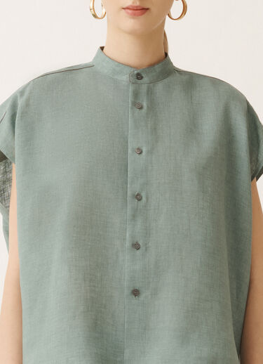 Fabiana Filippi Camisa de tela de lino, verde azulado TURQUESA CAD275F883L3770000