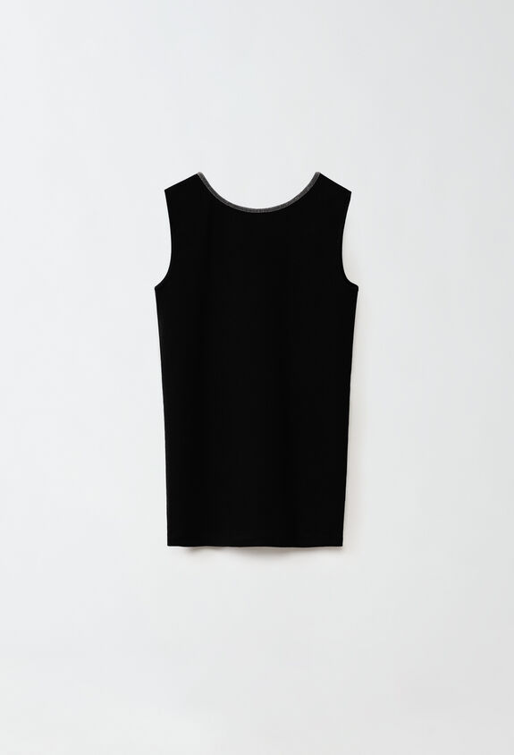 Fabiana Filippi Tank Top aus geripptem Jersey, schwarz SCHWARZ JED273B556I7800000