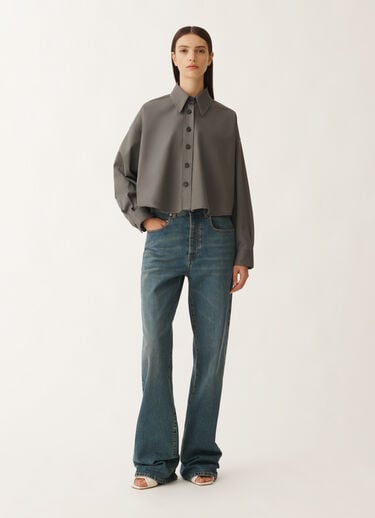 Fabiana Filippi Jacke aus Gabardine, bleifarben GRAU GCD265F316L1920000