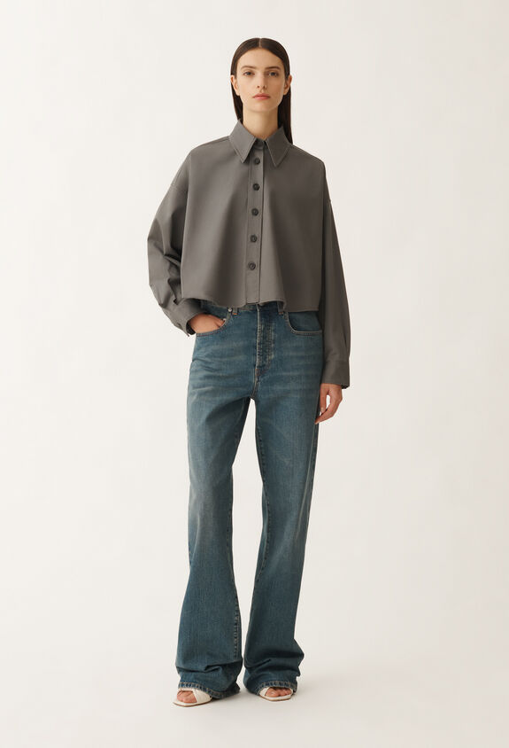 Fabiana Filippi Gabardine jacket, lead grey GREY GCD265F316L1920000