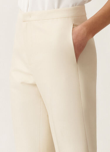 Fabiana Filippi Montefalco cotton and silk mikado trousers, vanilla VANILLA PAD265F326D7870000