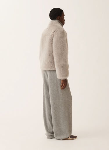 Fabiana Filippi Brushed shearling coat, rock Grey PLD225F713L6470000
