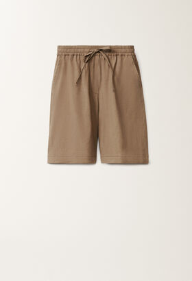 Fabiana Filippi Stretch viscose and linen shorts, taupe TAUPE PADC02F412H5490000