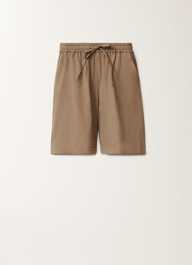 Fabiana Filippi Stretch viscose and linen shorts, taupe TAUPE PADC02F412H5490000