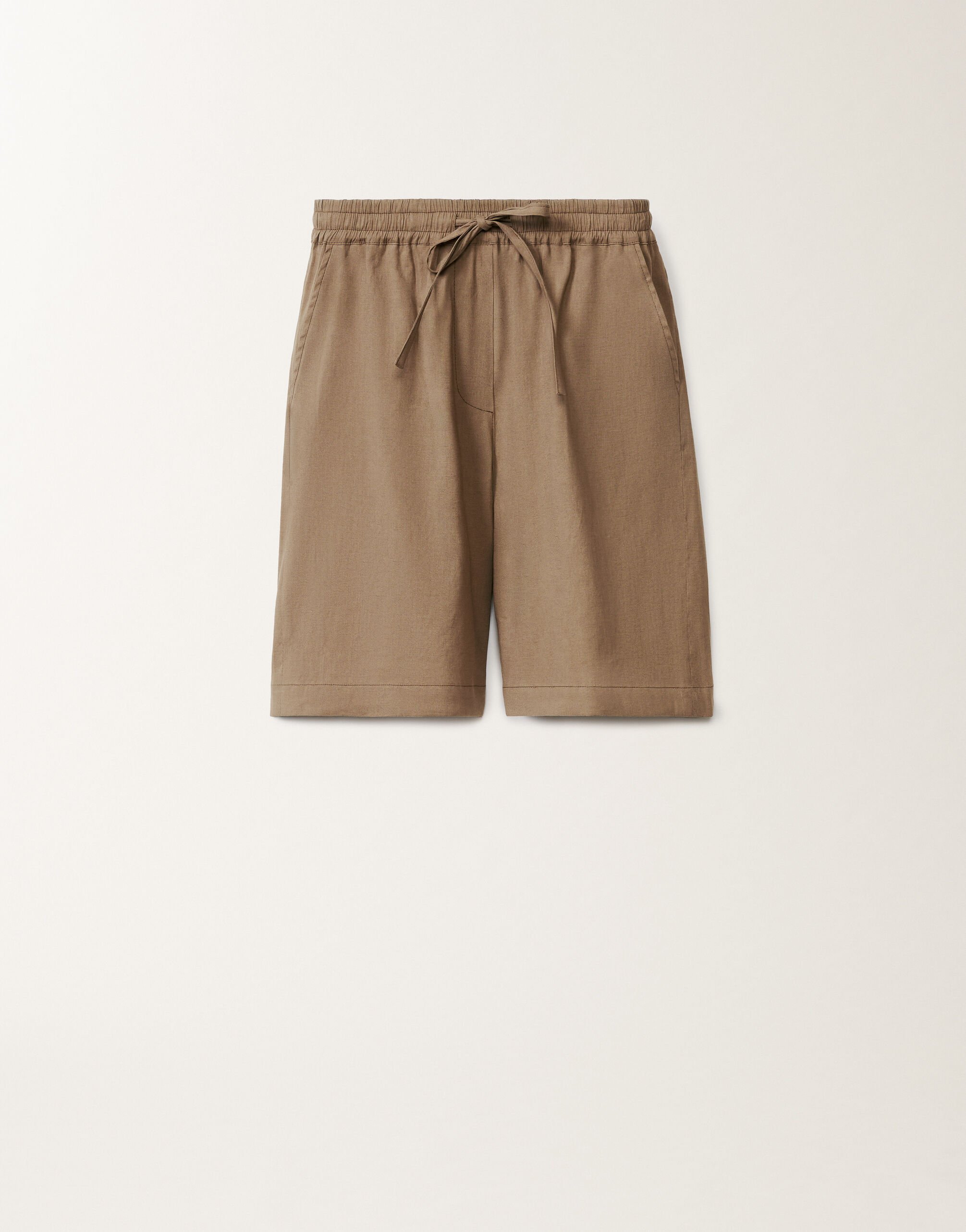 Fabiana Filippi Stretch viscose and linen shorts, taupe TAUPE PADC02F412H5490000