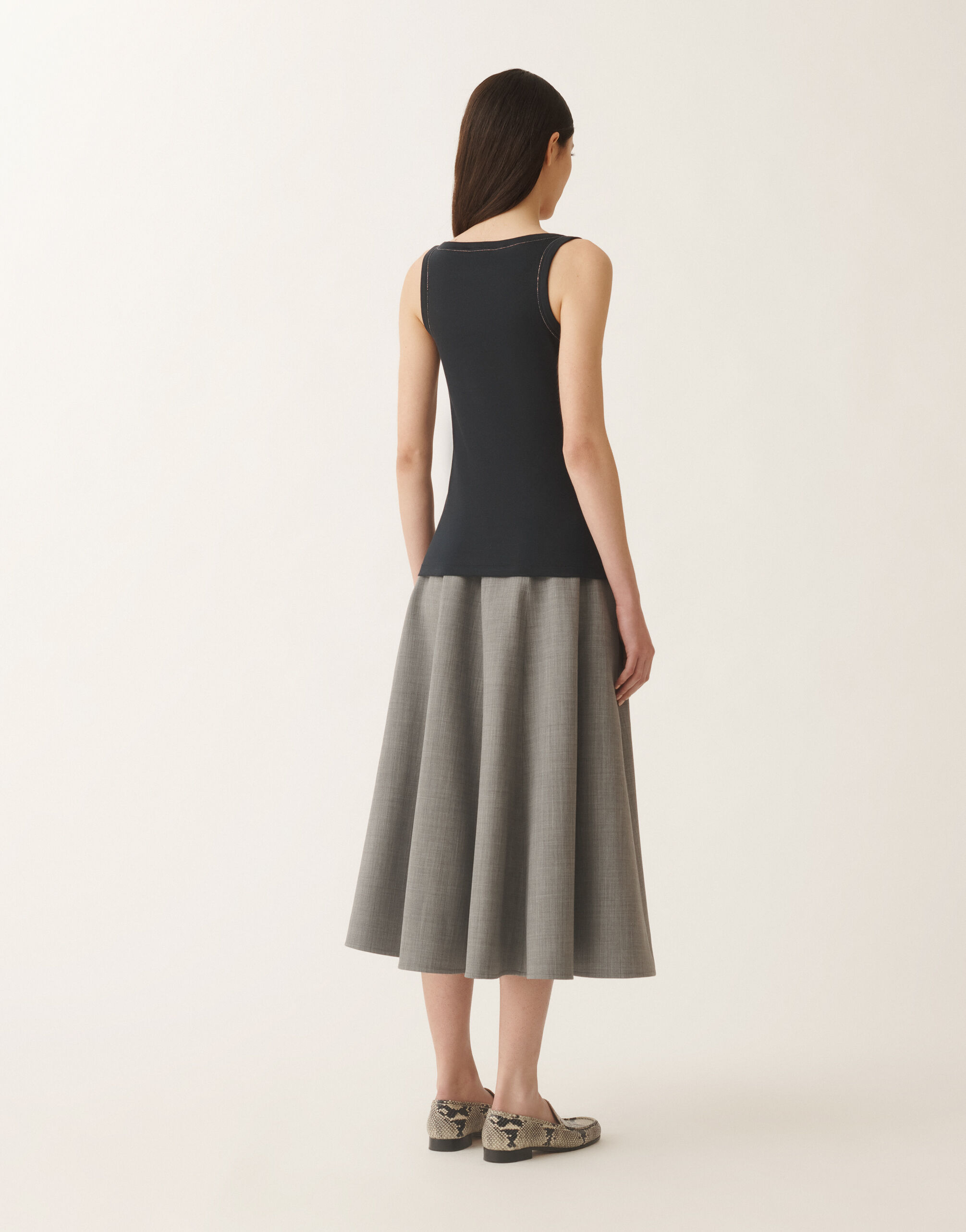 Fabiana Filippi Jersey vest top, midnight blue BLUE JED265F150L1800000