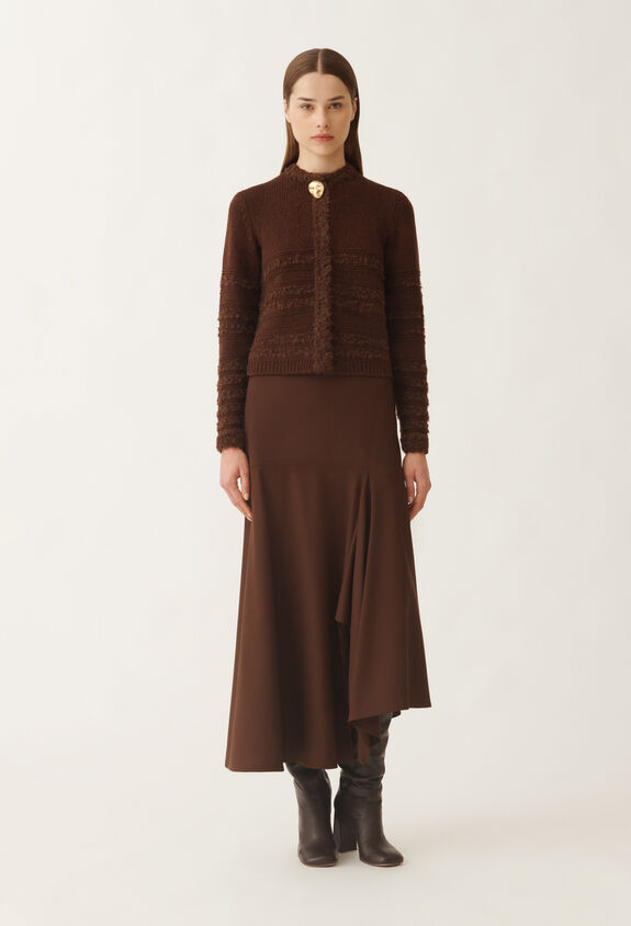 Fabiana Filippi Camel cardigan, ebony BROWN MAD215F126L5010000