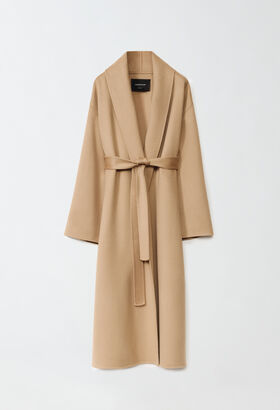 Fabiana Filippi Double cashmere coat, camel BROWN MAD224F574L0010000