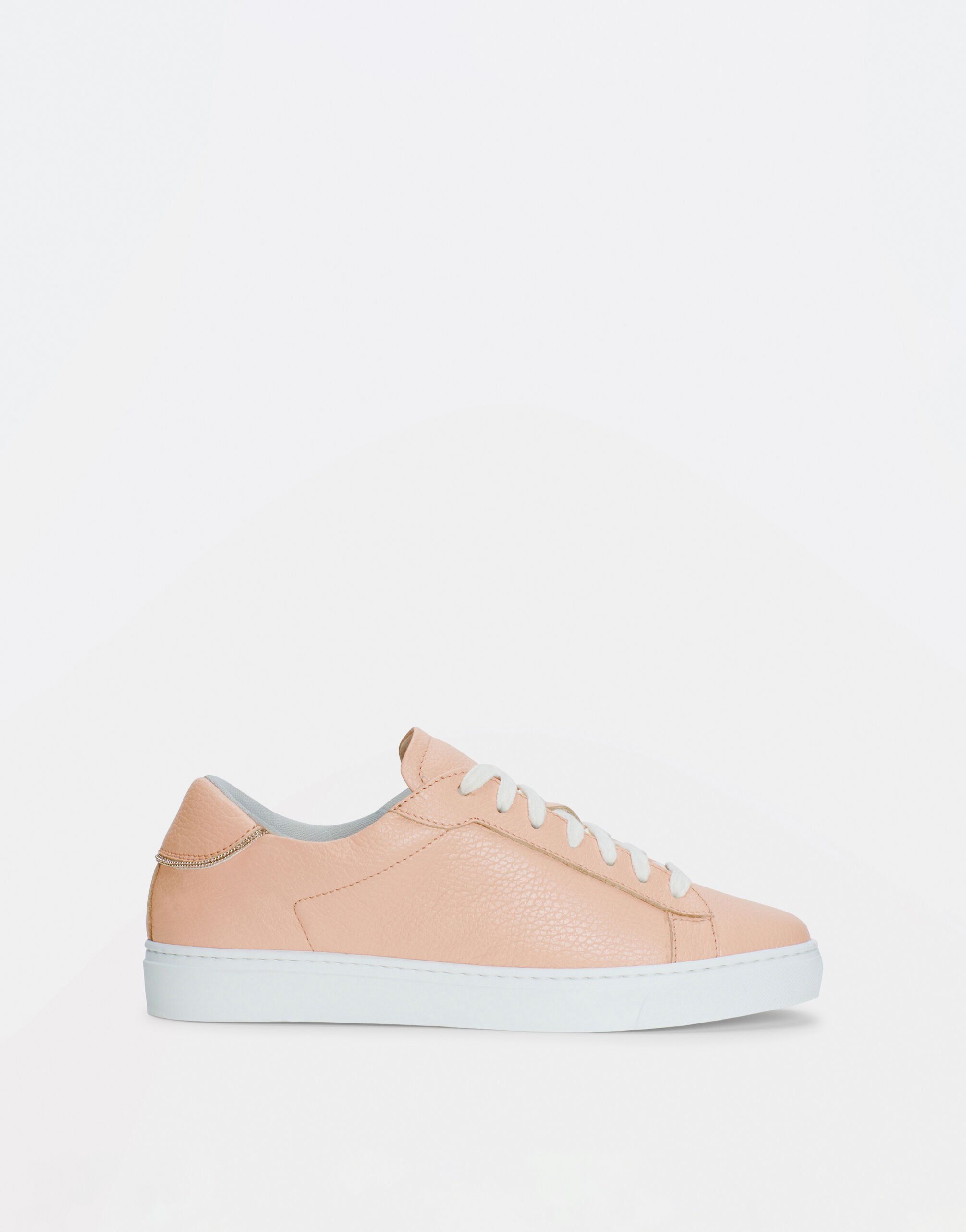 Fabiana Filippi GRAINED LEATHER SNEAKERS AND DIAMOND-CUT THREAD ASD274A906H1300000