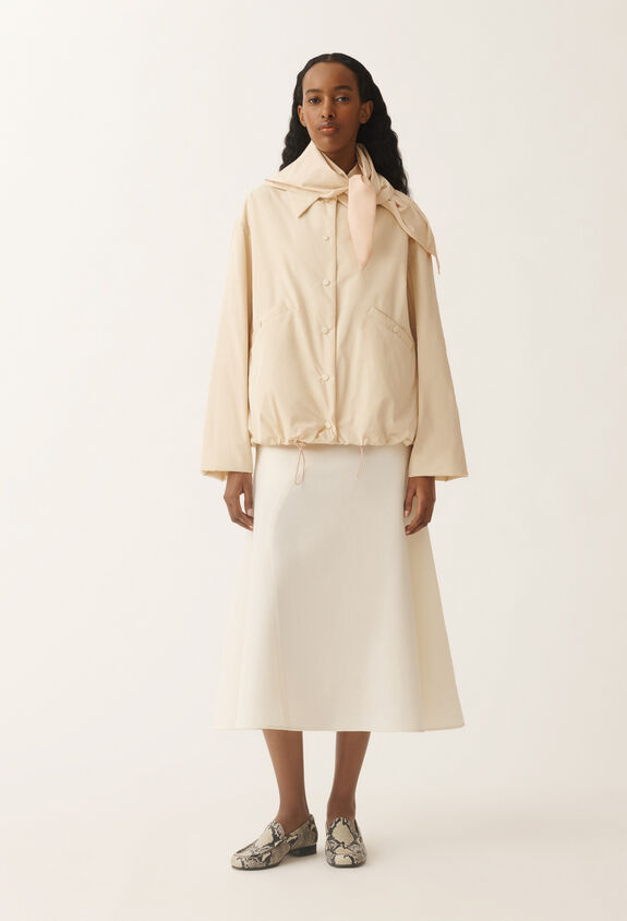 Fabiana Filippi Giacca coach in taffetà tecnico, vaniglia BIANCO CTD265F247L1930000