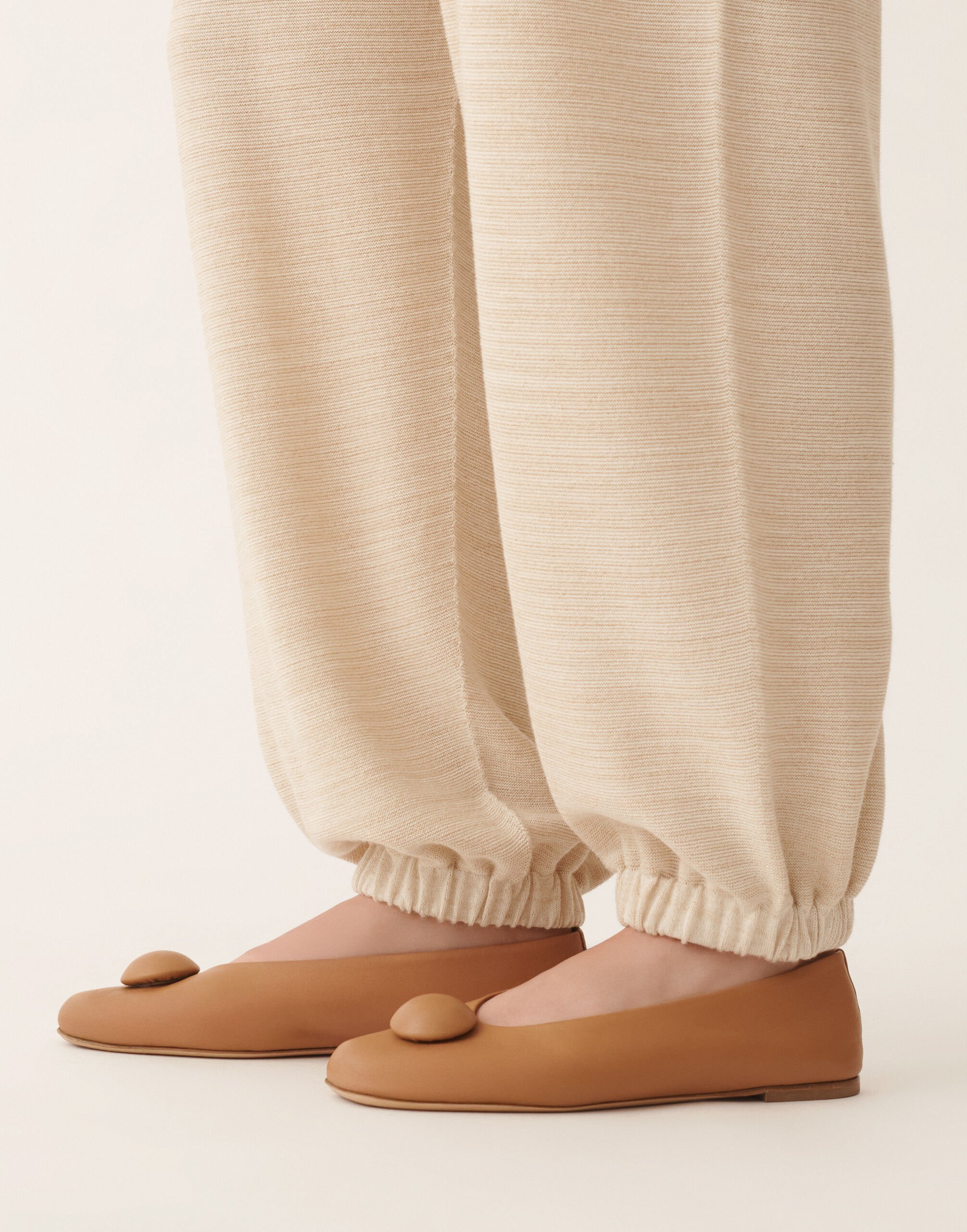 Fabiana Filippi Jogger pants in wool, cotton, and lurex, cream Butter PAD266F328L7660000