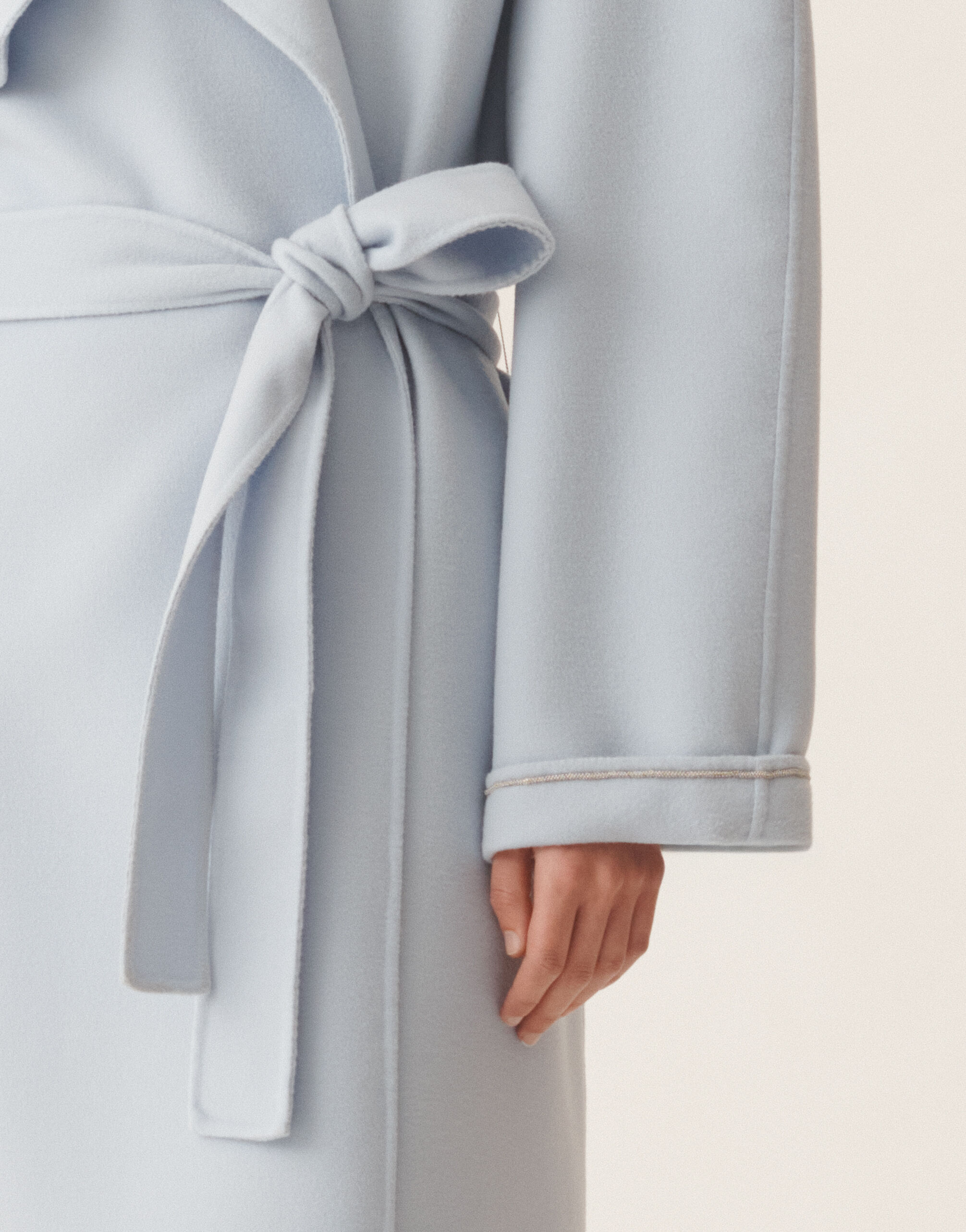 レディースDouble wool trench coat, aqua コート | Fabiana Filippi