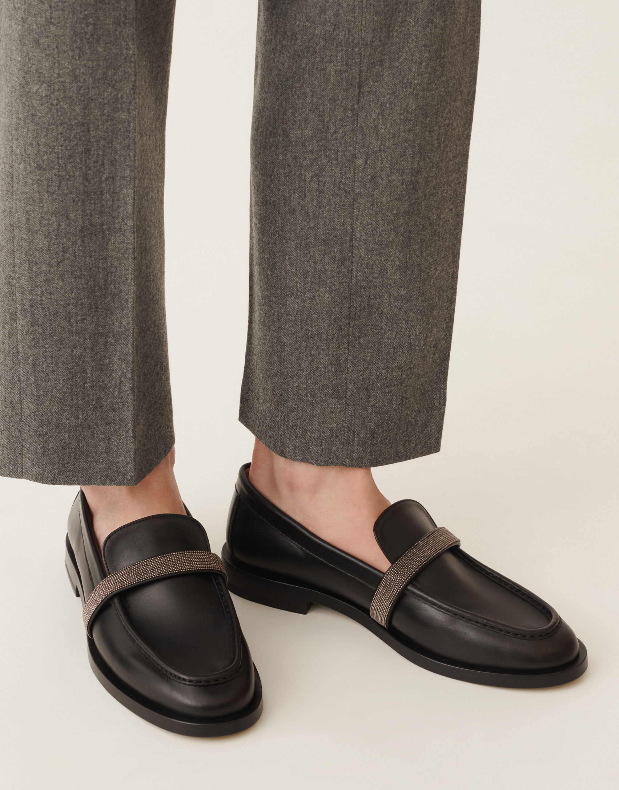 Calfskin loafers, black for Women | Fabiana Filippi®