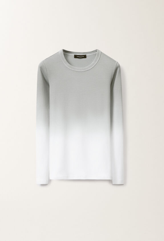 Fabiana Filippi T-shirt stampa sfumata in jersey, cenere GRIGIO JED265F153L2870000