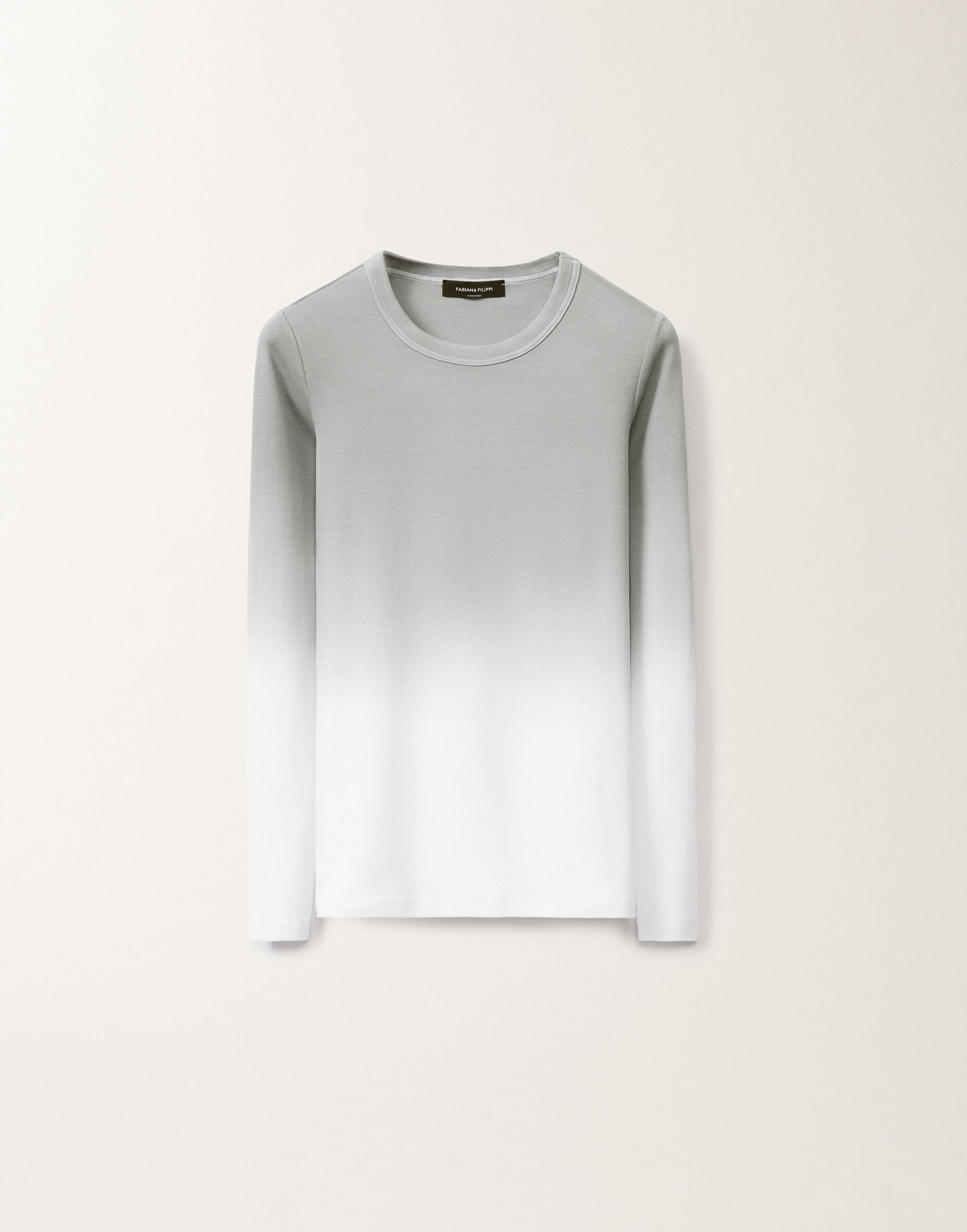 Fabiana Filippi T-shirt en jersey à imprimé dégradé, cendre GRIS JED265F153L2870000