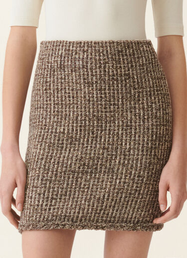 Fabiana Filippi Minijupe en tweed, ébène ébène GND216F325M2570000