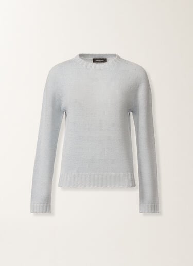 Fabiana Filippi Platinum sweater with lurex, aqua Blue MAD266F031L8970000