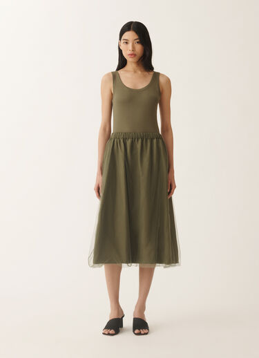 Fabiana Filippi Jupe en lin et viscose, gazon VERT GND275F848L3540000