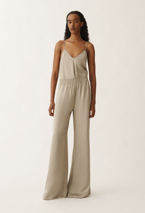 Fabiana Filippi Pantalone Amelia in raso di viscosa, argilla ARGILLA PAD265F291D6230000