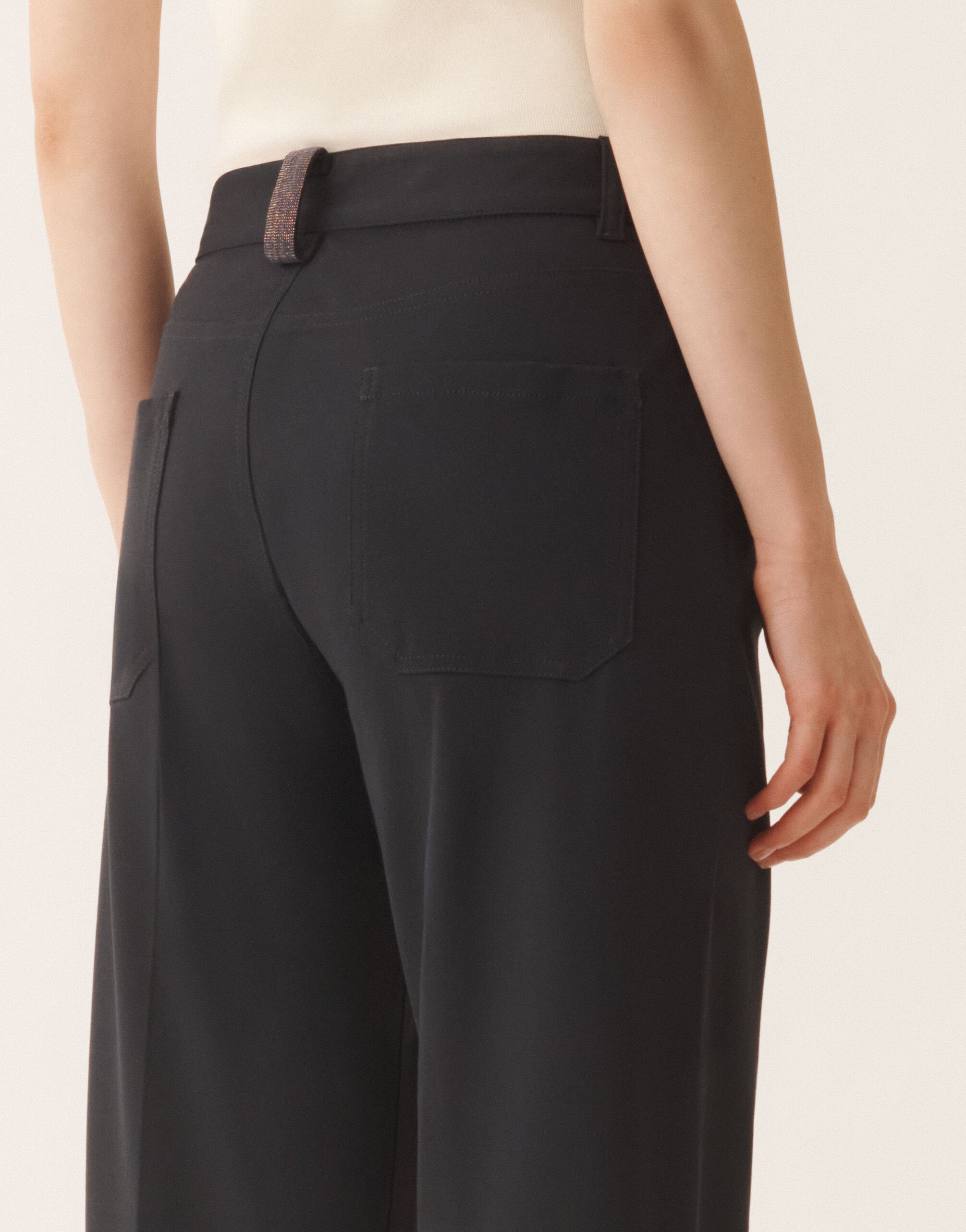 Fabiana Filippi Pants in midnight blue Milano jersey Blue PAD266F347L7470000